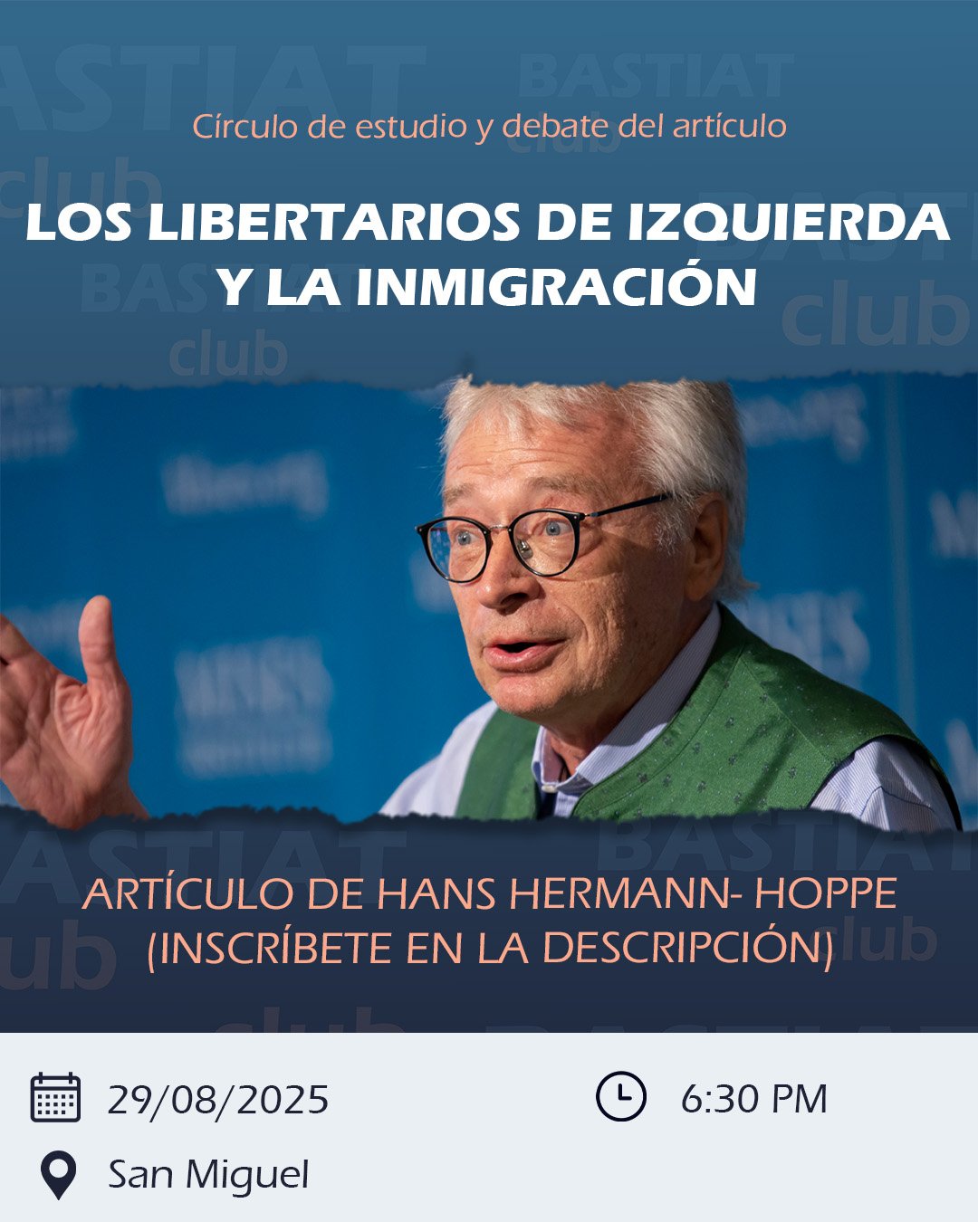 Imagen de la publicación: Círculo de estudio y debate sobre Hans-Hermann Hoppe